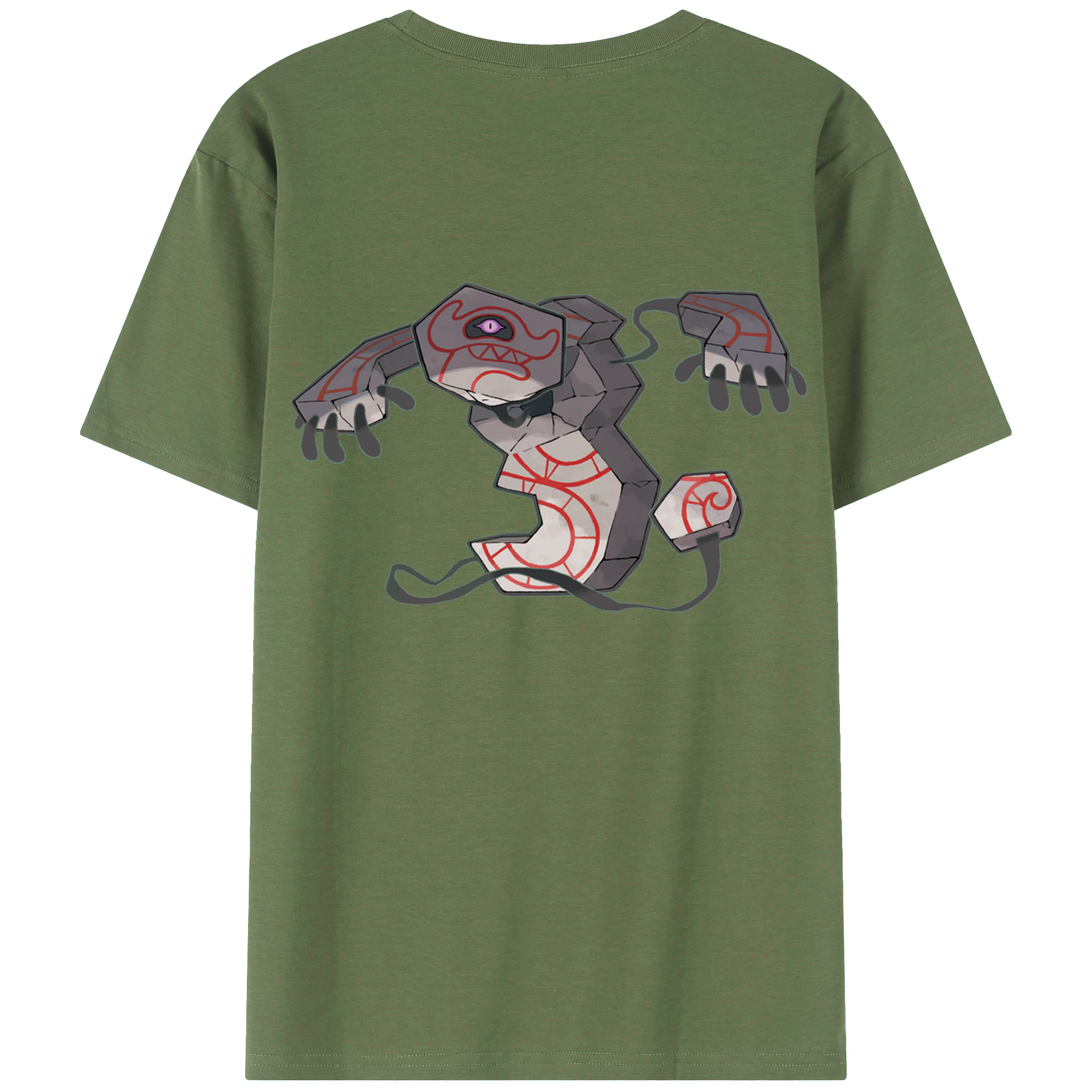 （画像用） ポケットモンスター Pokémon 綿100％ メンズ半袖Tシャツ（バックプリント） 通気性